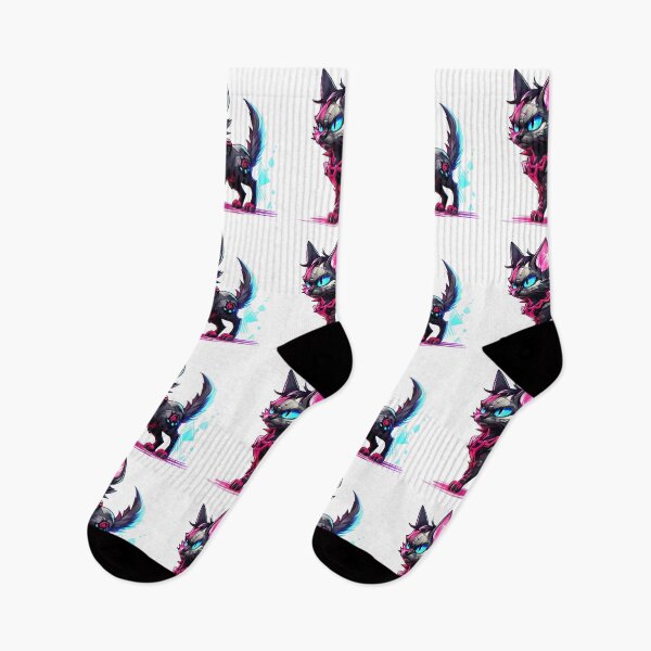 Item preview, Cyberpunk Cat in Neon Colors designed and sold by SchorlCraft.