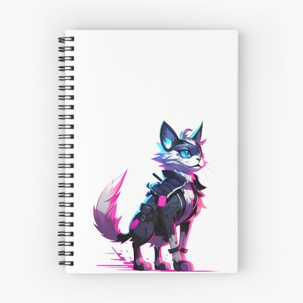 Item preview, Cyberpunk Cat in Neon Colors designed and sold by SchorlCraft.