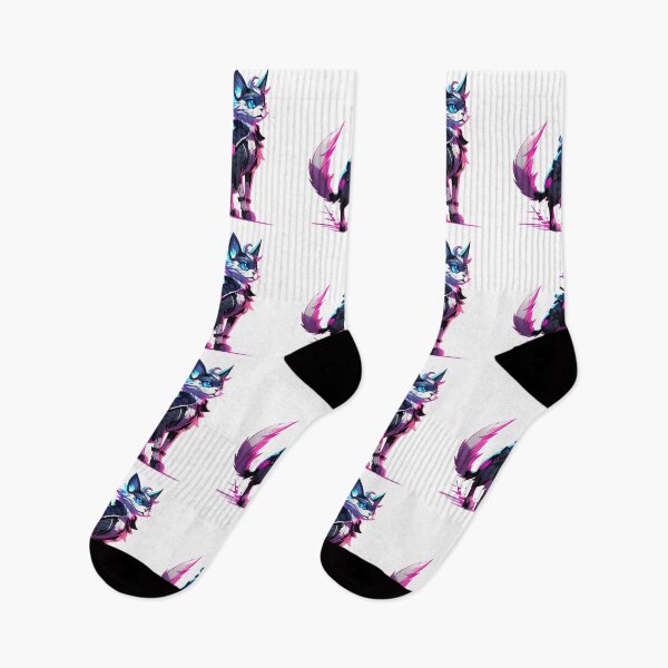 Item preview, Cyberpunk Cat in Neon Colors designed and sold by SchorlCraft.