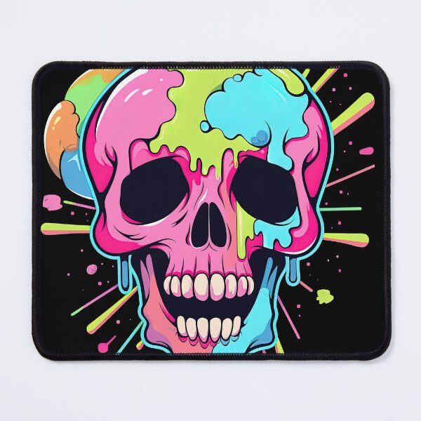 Item preview, Colorful Bubblegum Skull Lollipop Pink and Blue Sweets Juicy Spooky Halloween designed and sold by BubbleBone.