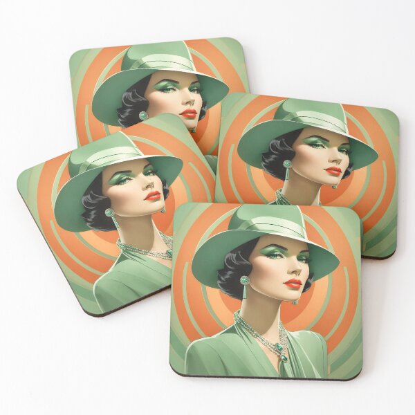 Item preview, Bauhaus Deco Fusion: Portrait of a Woman in Color  designed and sold by VonRauenfeld.