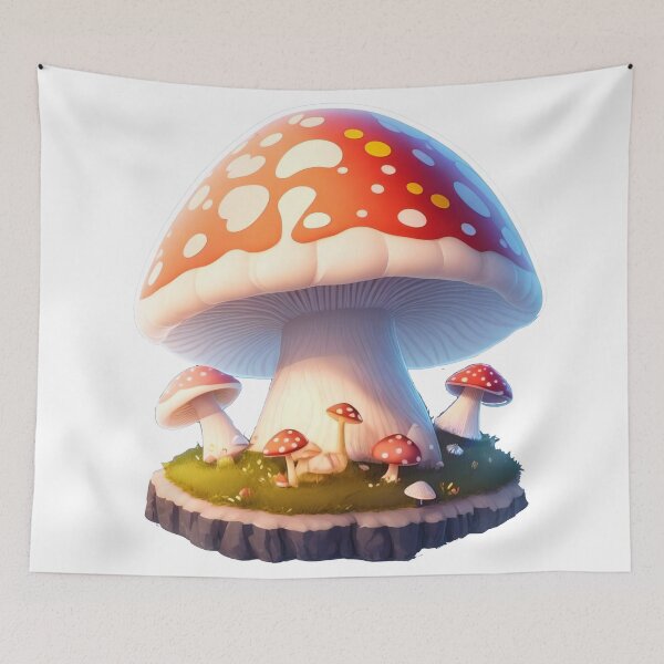 Item preview, Fantasy Mushroom Sticker: Cinematic 3D Vector Art with Whimsical Charm designed and sold by WASjourney.