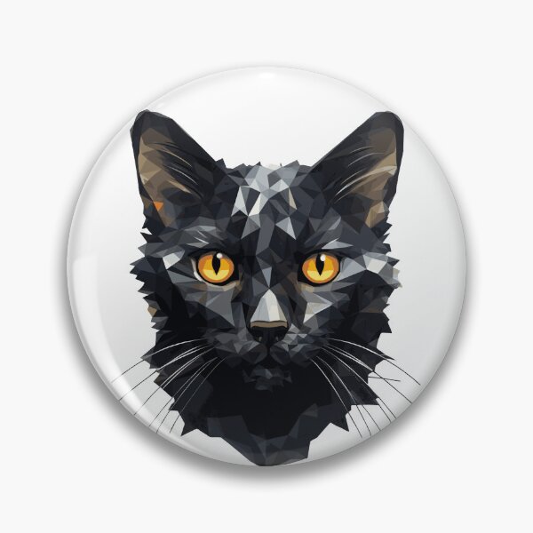 Item preview, Low poly cat - black cat in low polygon art designed and sold by Dahlann.