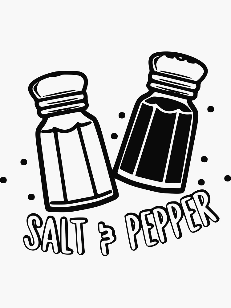Mr Salt, Mrs Pepper and Paprika Sticker for Sale by goal-getter