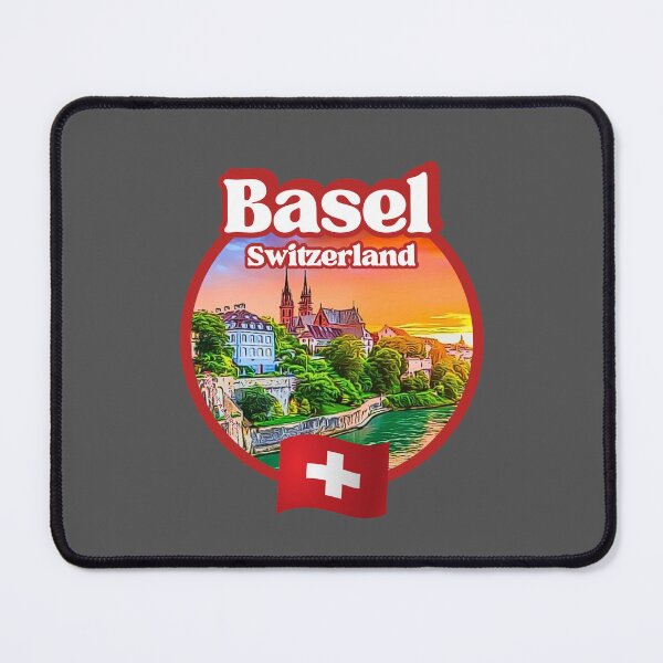 Item preview, Basel Swiss Old Town Holidays SW, Switzerland Tourist badge, Things to see and do in Basel, CH Swiss dad, mom, grandpa or grandma from Basel, Helvetia Swiss Alps wasserfallen, Souvenir I Love Basel designed and sold by SwissCalibre.