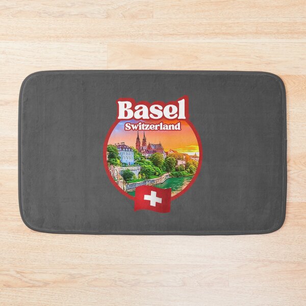 Item preview, Basel Swiss Old Town Holidays SW, Switzerland Tourist badge, Things to see and do in Basel, CH Swiss dad, mom, grandpa or grandma from Basel, Helvetia Swiss Alps wasserfallen, Souvenir I Love Basel designed and sold by SwissCalibre.