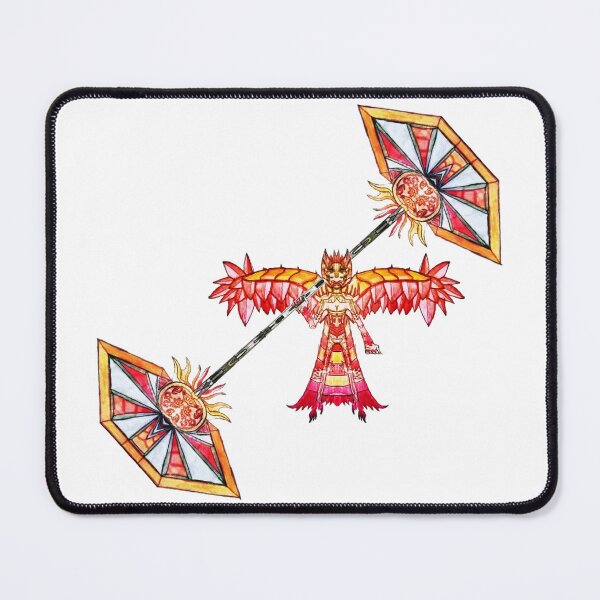 Item preview, Zhenara holding her ancient double fire phoenix spade designed and sold by Burlyboysshop.