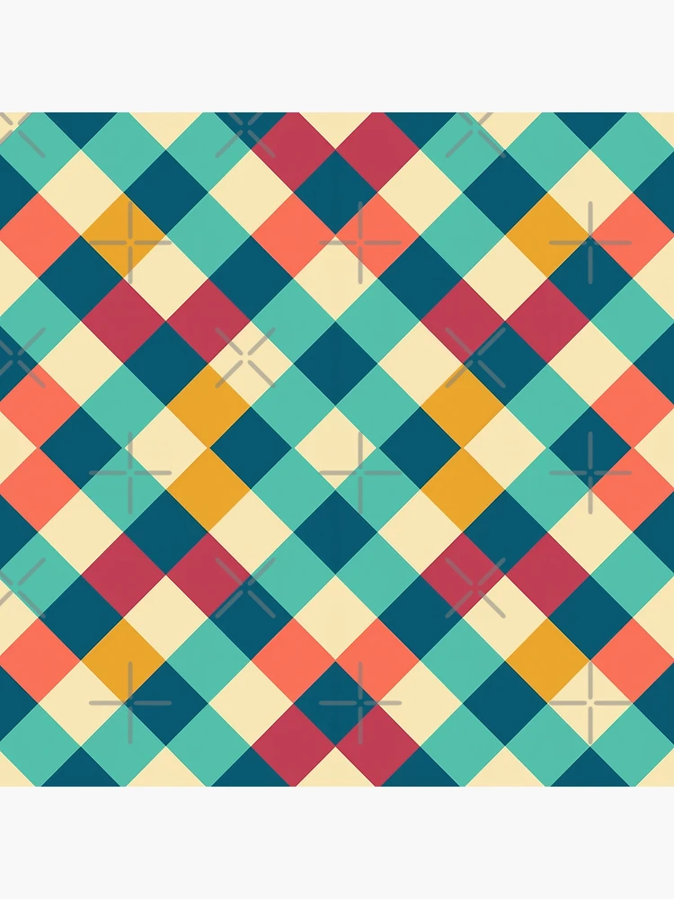 Thumbnail 2 of 2, Tote Bag, Square Pattern designed and sold by MagicColorPrint.