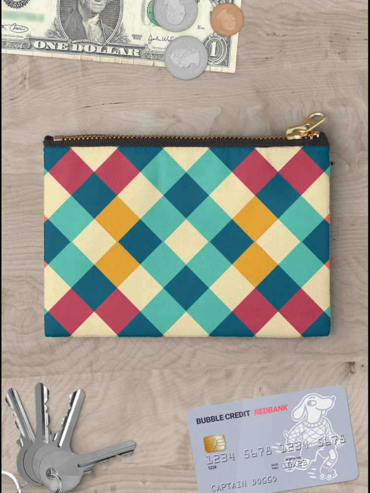 Thumbnail 3 of 4, Zipper Pouch, Square Pattern designed and sold by MagicColorPrint.