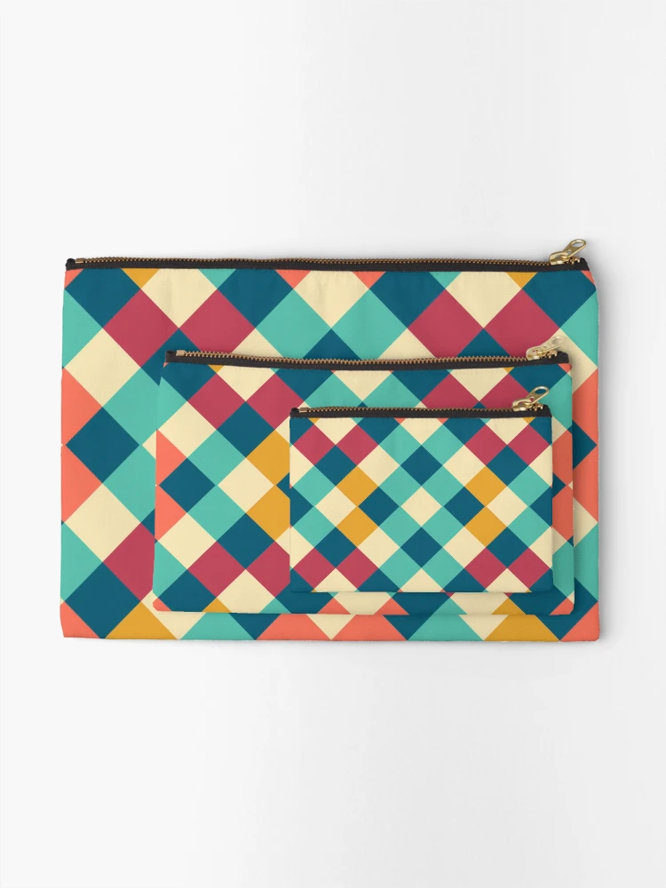 Thumbnail 2 of 4, Zipper Pouch, Square Pattern designed and sold by MagicColorPrint.