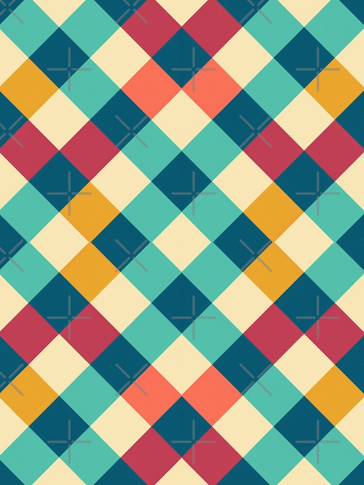 Thumbnail 3 of 3, Scarf, Square Pattern designed and sold by MagicColorPrint.