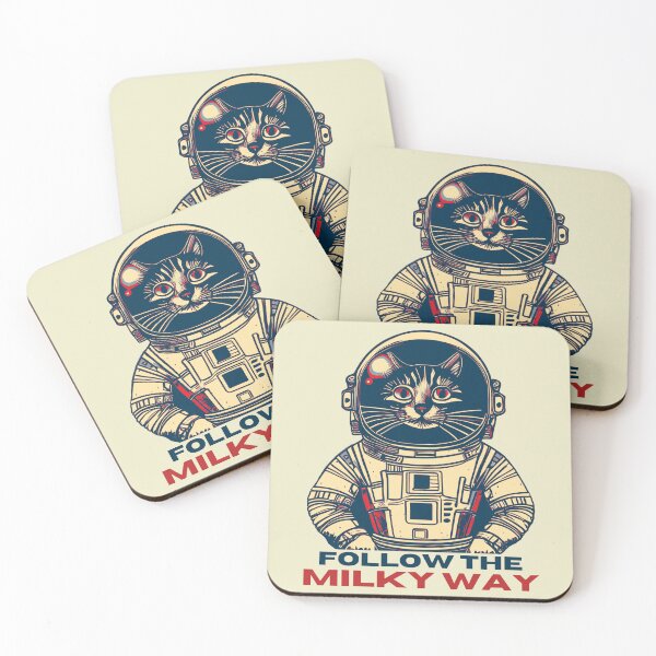 Item preview, Follow The Milky Way Cat Astronaut  designed and sold by TrueArtsStore.