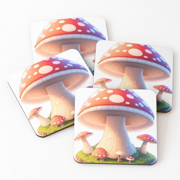 Item preview, Cinematic Mushroom Sticker: Whimsical 3D Vector Art with Charm designed and sold by WASjourney.