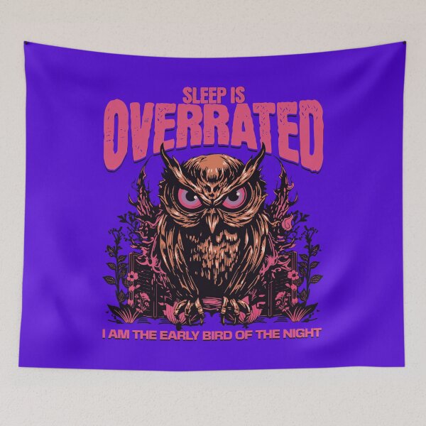 Item preview, Sleep is Overrated Owl  designed and sold by HaileyLow.