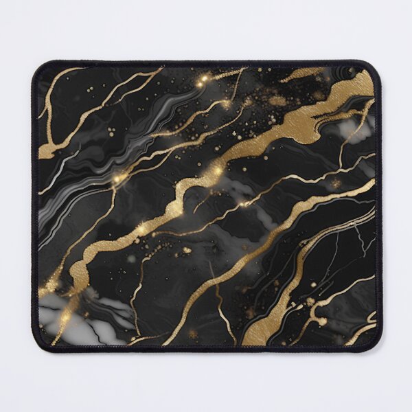 Item preview, Abstract Black Marble with Veins of Gold designed and sold by BirdsnStuff.