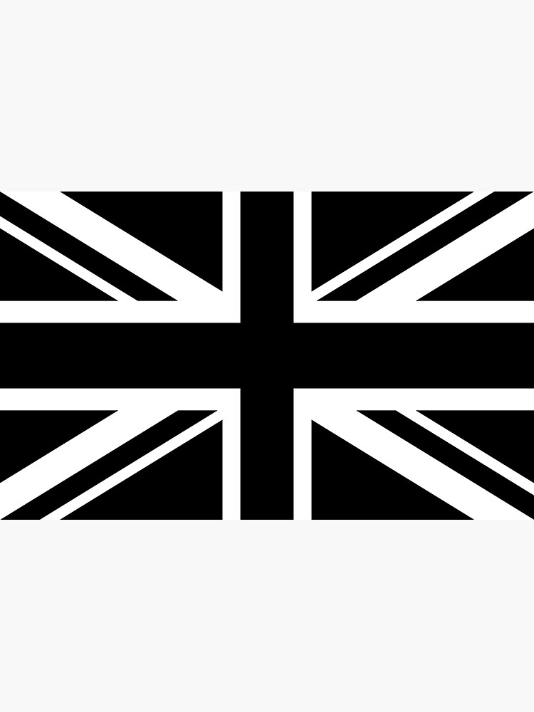 UNION JACK IN BLACK. BRITISH, FLAG, UK, GB, UNITED KINGDOM. by TOMSREDBUBBLE