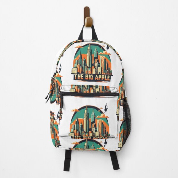 Item preview, 1950s Art Deco New York - Retro-modern Neon Skyline Tee designed and sold by Moisky Patterns.