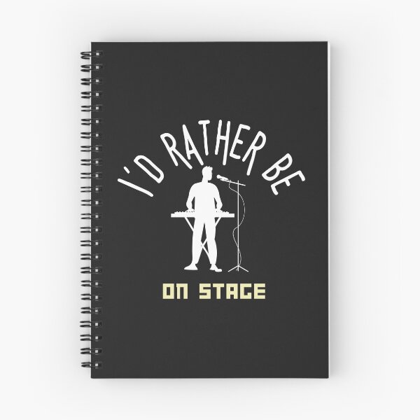 Item preview, I´d rather be on music stage, keyboard player. White text and image.  Gifts & Merchandise designed and sold by LindaLG.