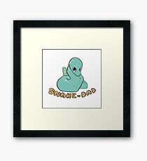 SNAKE DAD Framed Print