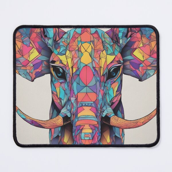 Item preview, Elephant with Vibrant Neon Outlines designed and sold by Purrfectly Furr.