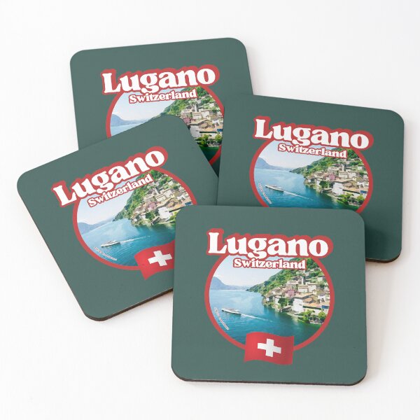 Item preview, Lugano Souvenirs and attractions for tourists, things to see in lugano old town, Swiss Holidays in Switzerland, Red Tourist badge, CH dad mom, grandpa grandma from Lugano, Visit Helvetia I Love Lugano designed and sold by SwissCalibre.