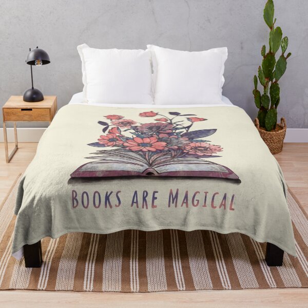Item preview, Books are magical, Reading books, pink flowers growing from book, Book Sticker, bookworm gift for reader,student gift, lover books designed and sold by Collagedream.