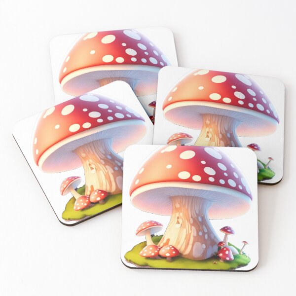 Item preview, Whimsical Mushroom Sticker: Cinematic 3D Vector Art and Charm designed and sold by WASjourney.