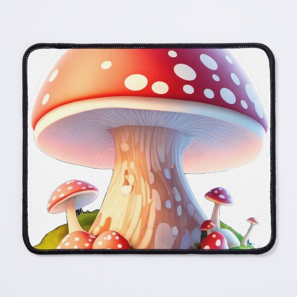 Item preview, Whimsical Mushroom Sticker: Cinematic 3D Vector Art and Charm designed and sold by WASjourney.