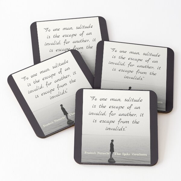 Item preview, Friedrich Nietzschequote: To one man, solitude is the escape of an invalid... designed and sold by artbleed.