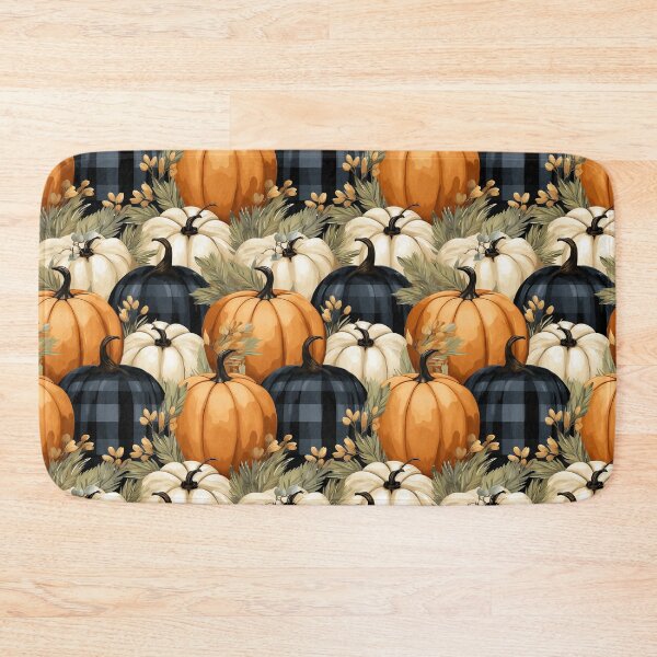 Item preview, Cute Pumpkin Design in Orange, White, and Buffalo Check designed and sold by LWLDesigns.