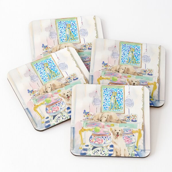 Item preview, Bored Labradors in preppy interior designed and sold by SophieClimaArt.