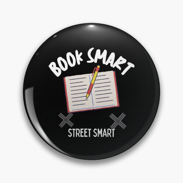 Item preview, Book Smart Street Smart funny saying designed and sold by Aestheticlanart.
