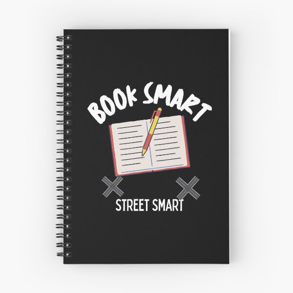 Item preview, Book Smart Street Smart funny saying designed and sold by Aestheticlanart.