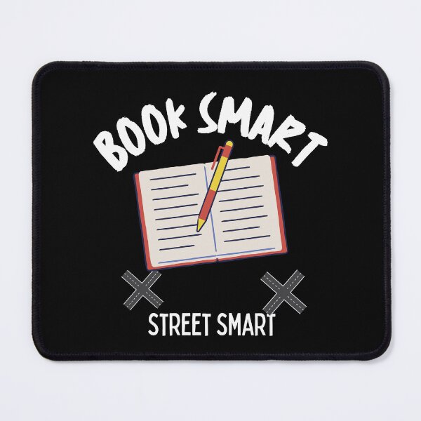 Item preview, Book Smart Street Smart funny saying designed and sold by Aestheticlanart.