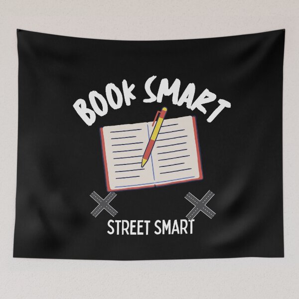 Item preview, Book Smart Street Smart funny saying designed and sold by Aestheticlanart.