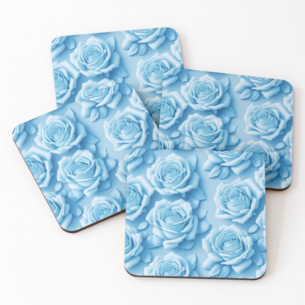 Item preview, Blue Colour Rose in Pattern | Colorful Rose Pattern designed and sold by BDLuck2021.