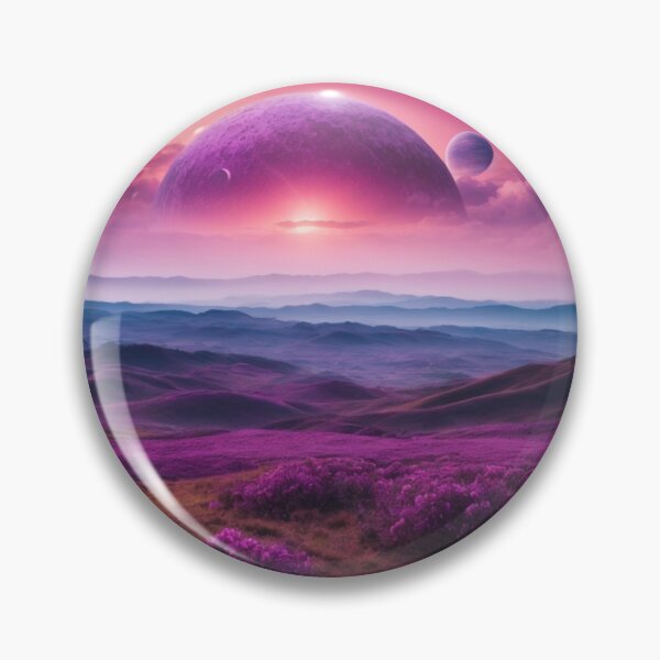 Item preview, Alien Dreamscape - Purple Skies and Blooming Hills #1 designed and sold by Electric-Easel.