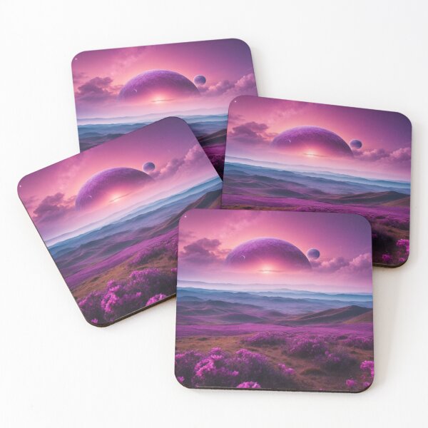 Item preview, Alien Dreamscape - Purple Skies and Blooming Hills #1 designed and sold by Electric-Easel.