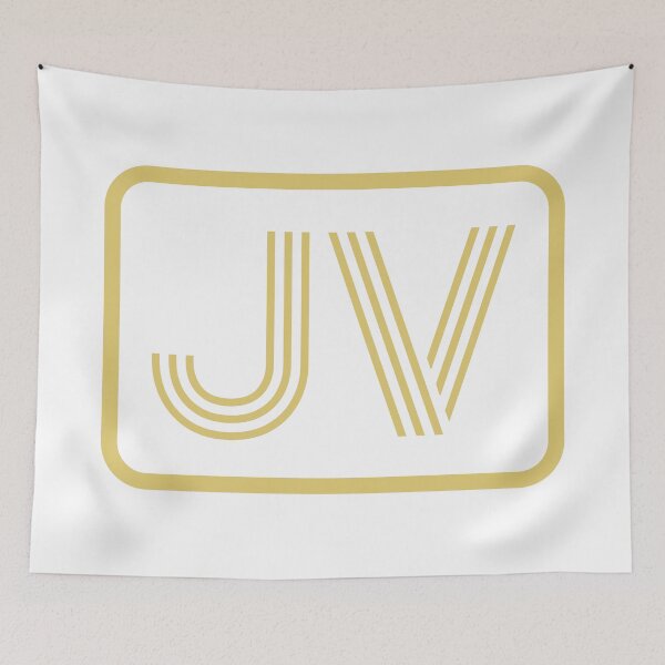 Item preview, JV Initials Gold Geometric Letters designed and sold by Jeallan Designs.