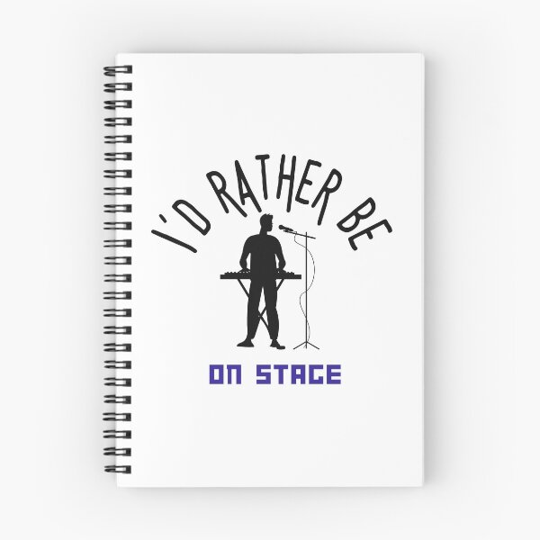 Item preview, I´d rather be on music stage, keyboard player. Black text and image. Gifts & Merchandise. designed and sold by LindaLG.