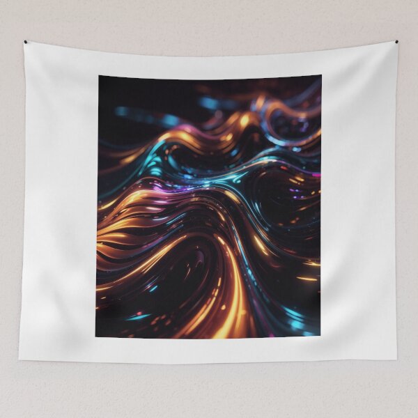Item preview, Radiant Rhythms: Abstract Glowing Waves designed and sold by irosh madushan.