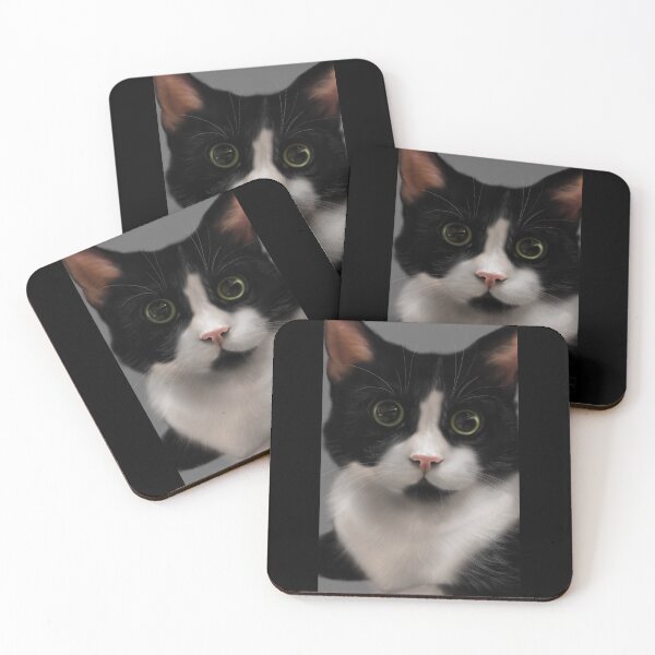 Item preview, Tuxedo cat, realistic digital painting  designed and sold by amiileila.
