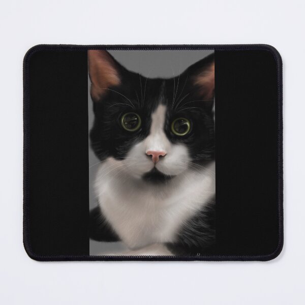 Item preview, Tuxedo cat, realistic digital painting designed and sold by amiileila.