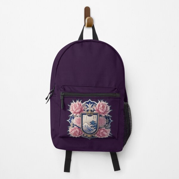 Item preview, Hokusai floral crest  designed and sold by Roxburylane.