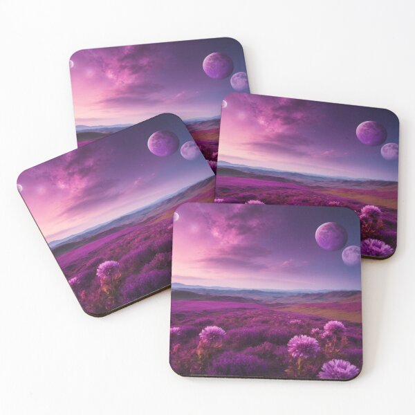 Item preview, Alien Dreamscape - Purple Skies and Blooming Hills #4 designed and sold by Electric-Easel.