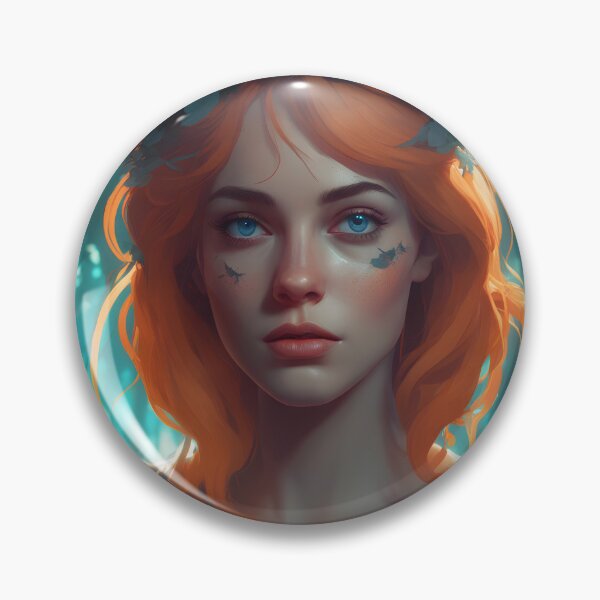Item preview, Orange-Haired Nymph in the Heart of the Forest designed and sold by designsbyflo.