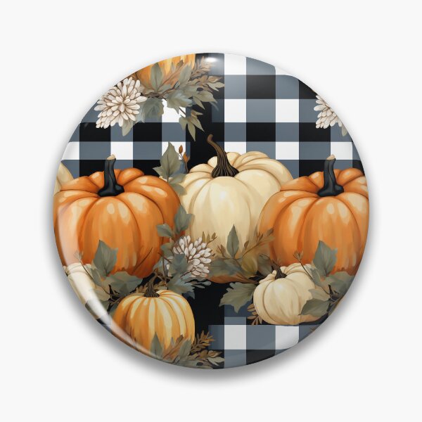 Item preview, Cute Pumpkin Design in Orange and Buffalo Check designed and sold by LWLDesigns.