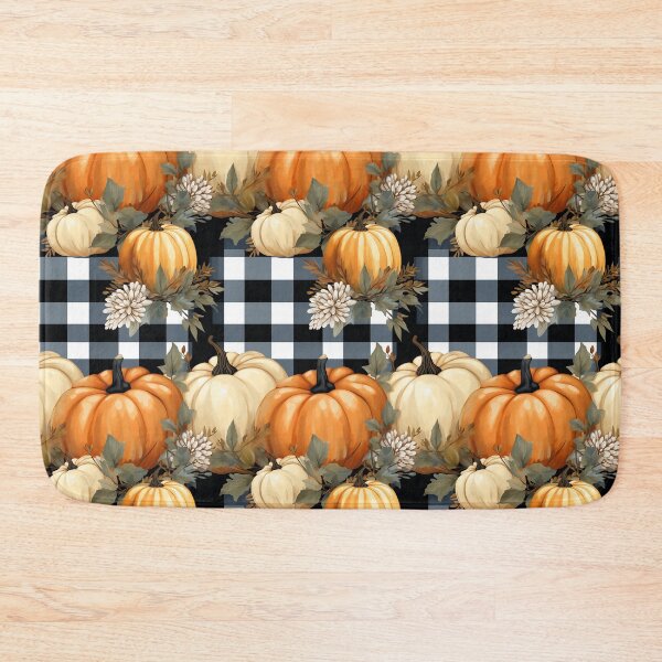 Item preview, Cute Pumpkin Design in Orange and Buffalo Check designed and sold by LWLDesigns.