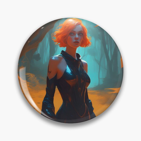 Item preview, Autumn Adventure, Orange-Haired Explorer in the Forest designed and sold by designsbyflo.