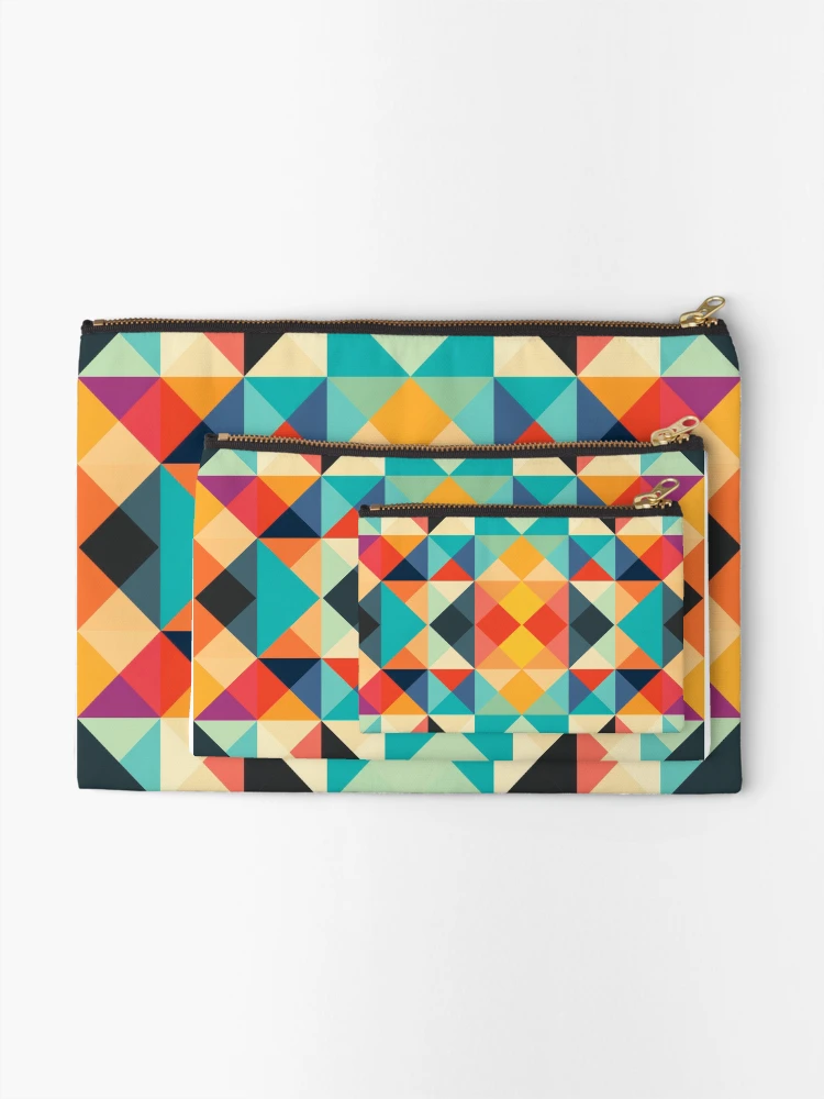 Thumbnail 2 of 4, Zipper Pouch, Geometric Pattern designed and sold by MagicColorPrint.